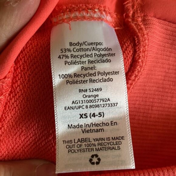 Athletic Works Orange Pullover Sweatshirt Size XS Long Sleeve Activewear Top - Picture 4 of 5